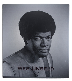 Wes Unseld 25x28 Enshrinement Portrait Formerly Displayed In Naismith Basketball Hall of Fame (Naismith HOF LOA)